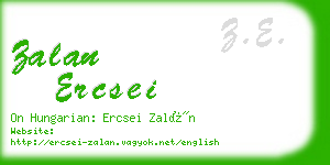 zalan ercsei business card